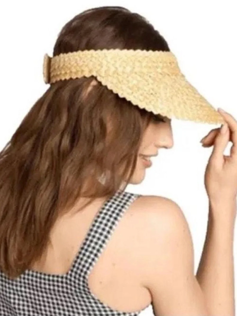 Beach Riot Rattan Visor Sun Hat One Size